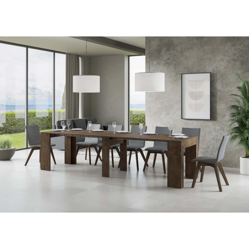 Consolle allungabile 90x49/307 cm Extra - Noce