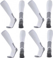 Sokker di Calcio - sportivi calzettoni - 4 paia - misura unica 40-47 - Compressione - miglioramento delle prestazioni - Presa migliorata - Qualità - Calzettoni robusti e confortevoli - con nodi antiscivolo - per la maggior parte degli sport