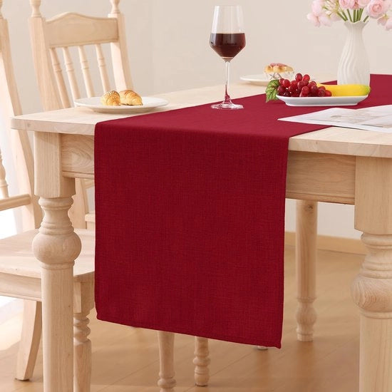 Tela da Cucina con Effetto Loto 40 x 240 cm, Lavabile, Impermeabile all'Acqua, Decorazione Moderna per Feste in Cucina, Rosso