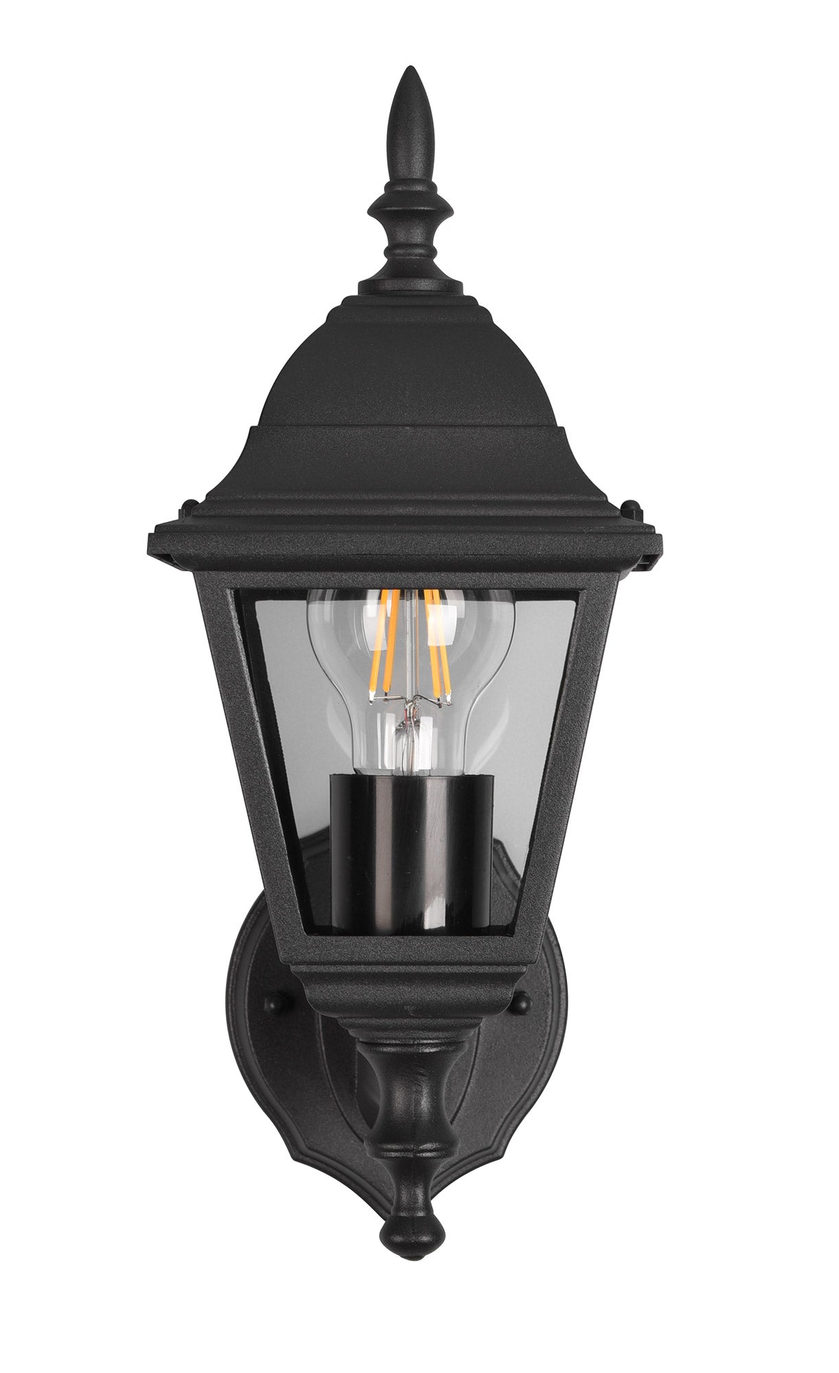 Applique da Esterno Attacco E27 in Alluminio Nero Opaco