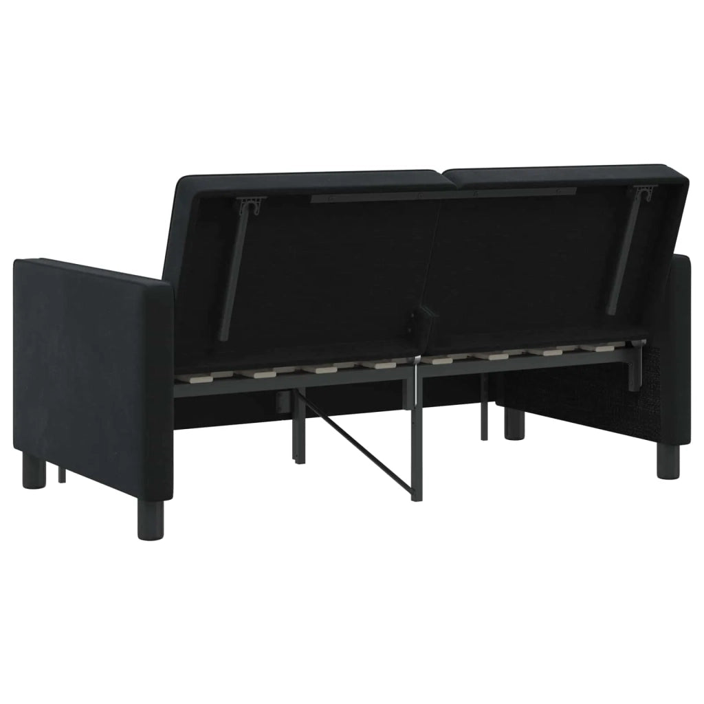 Divano letto Nero Tessuto