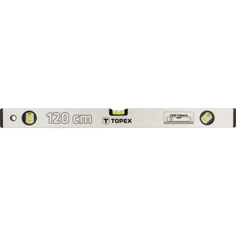 Topex 29c305 livella in allumini nio, 120 cm, 3 bolle