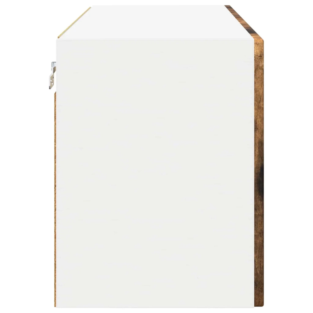 Mobile in vetro da parete PORTO 2 pcs Rovere fumé 885326