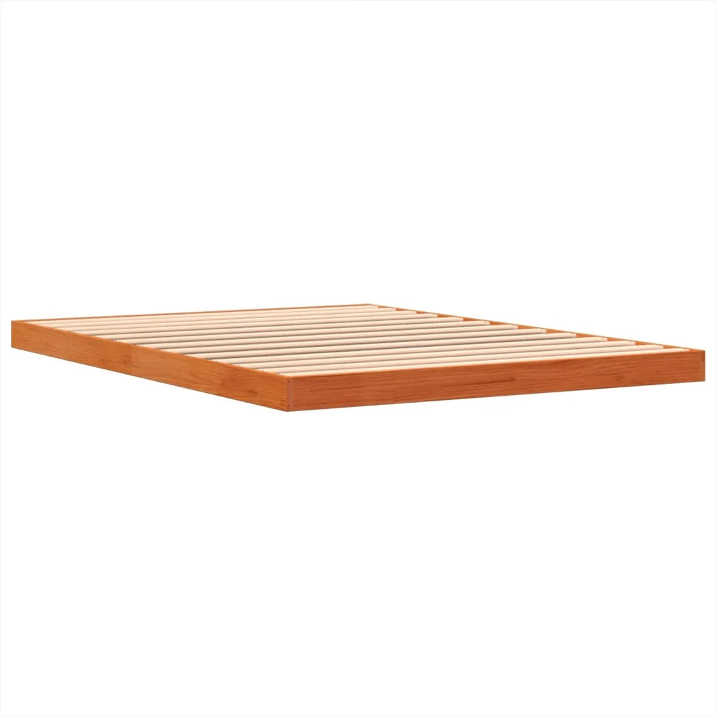 Giroletto Marrone Cera 135x190 cm in Legno Massello di Pino 847155