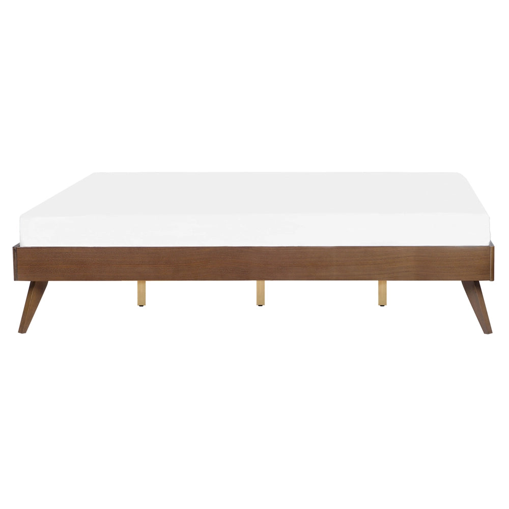 Letto 160 x 200 cm in frassino scuro 160 x 200 cm con rete a doghe