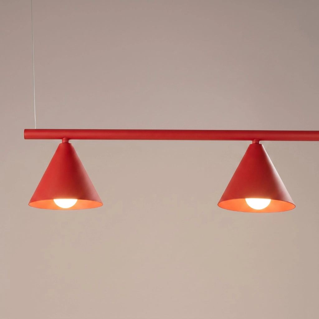 Lampadario NOX 4L rosso