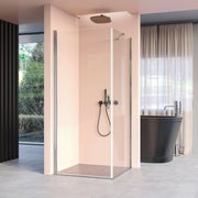 Box Doccia Angolare 70x80 cm 1 anta Battente con 1 Lato Fisso in Cristallo trasparente 6mm H195 Bonussi Selma
