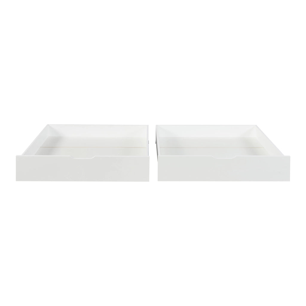 Set di 2 Cassetti Sottoletto Ydre a 4 Rotelle 97,5 x 92 x 22 cm Bianco [en.casa]