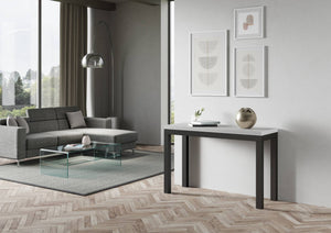 Tavolo Salvaspazio Allungabile 120x45/90x80/78 cm Everyday Double Bianco Frassino