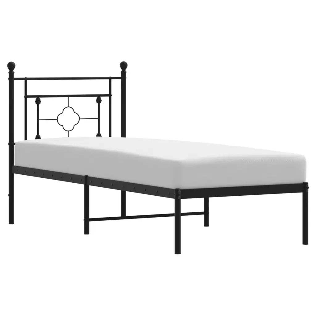 Giroletto con Testiera in Metallo Nero 80x200 cmcod mxl 133663