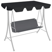 Baldacchino per Dondolo Giardino Nero 188/168x145/110 cm 312093