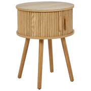 Comodino ante scorrevoli in MDF con hambe in legno massello legno chiaro soggiorno salotto