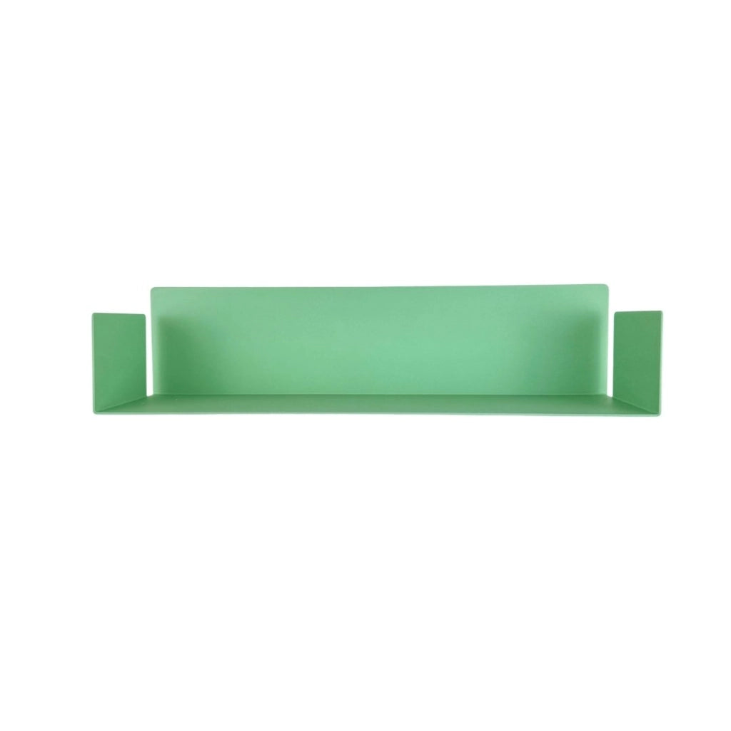 ZOI LINE180 Mensola 50 cm in Acciaio Verniciato 1,5 mm con Schiena 12 cm – Ripiano da Parete Moderno per Cucina, Bagno, Ingresso e Soggiorno Colore Mensole: Verde Acqua