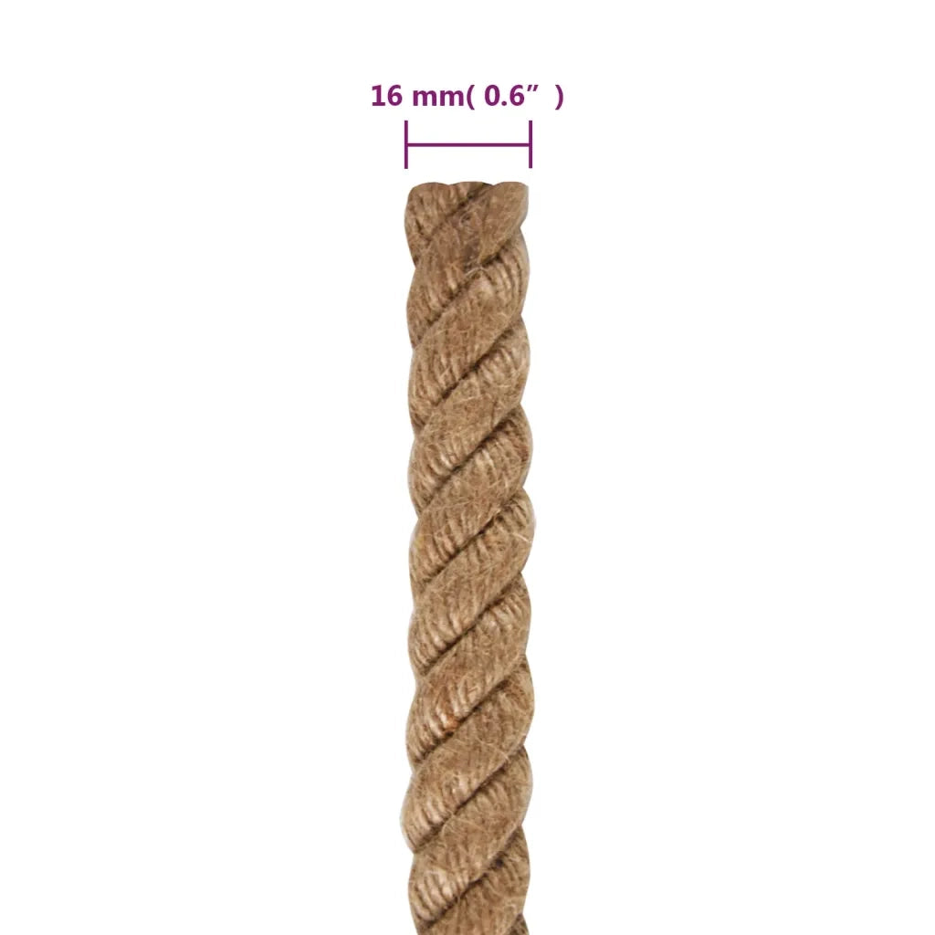 vidaXL Corda in Juta Lunga 25 m Spessa 16 mm
