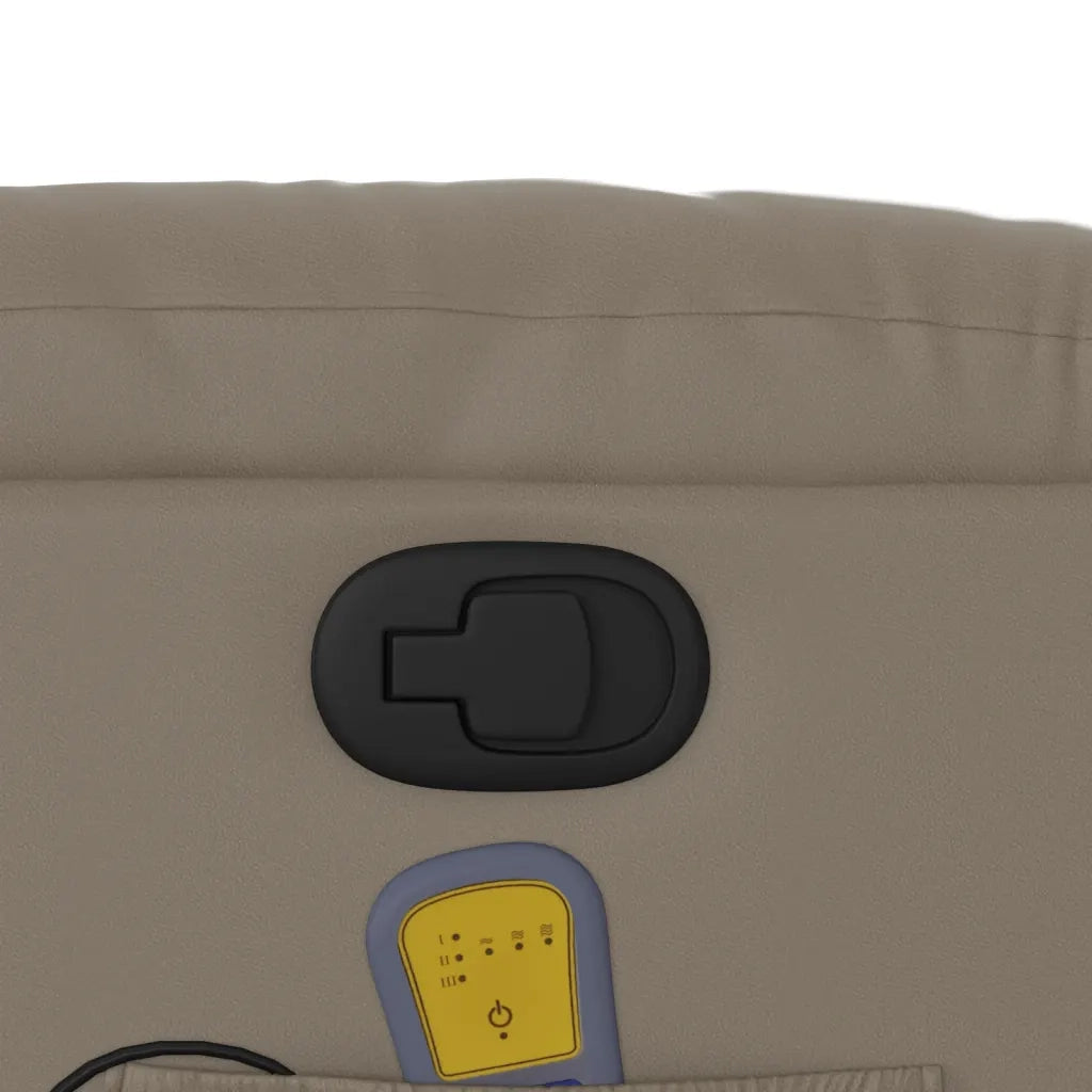 Poltrona Massaggiante | Sedia Relax Reclinabile cappuccino in Similpelle