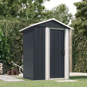 Capanno da Giardino Antracite 126x97,5x177cm in Acciaio Zincato 316235