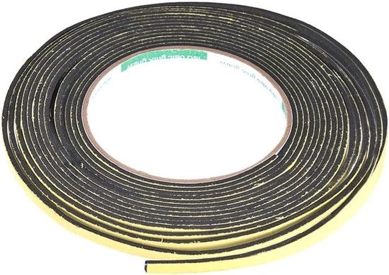 Tape di Afdichtamento a Schiuma Adesiva 5 mm Largo 1 mm Diametro 16,4 m Strisce Adesive