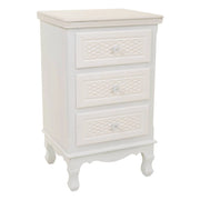 Comodino in legno bianco 41x33,5x68