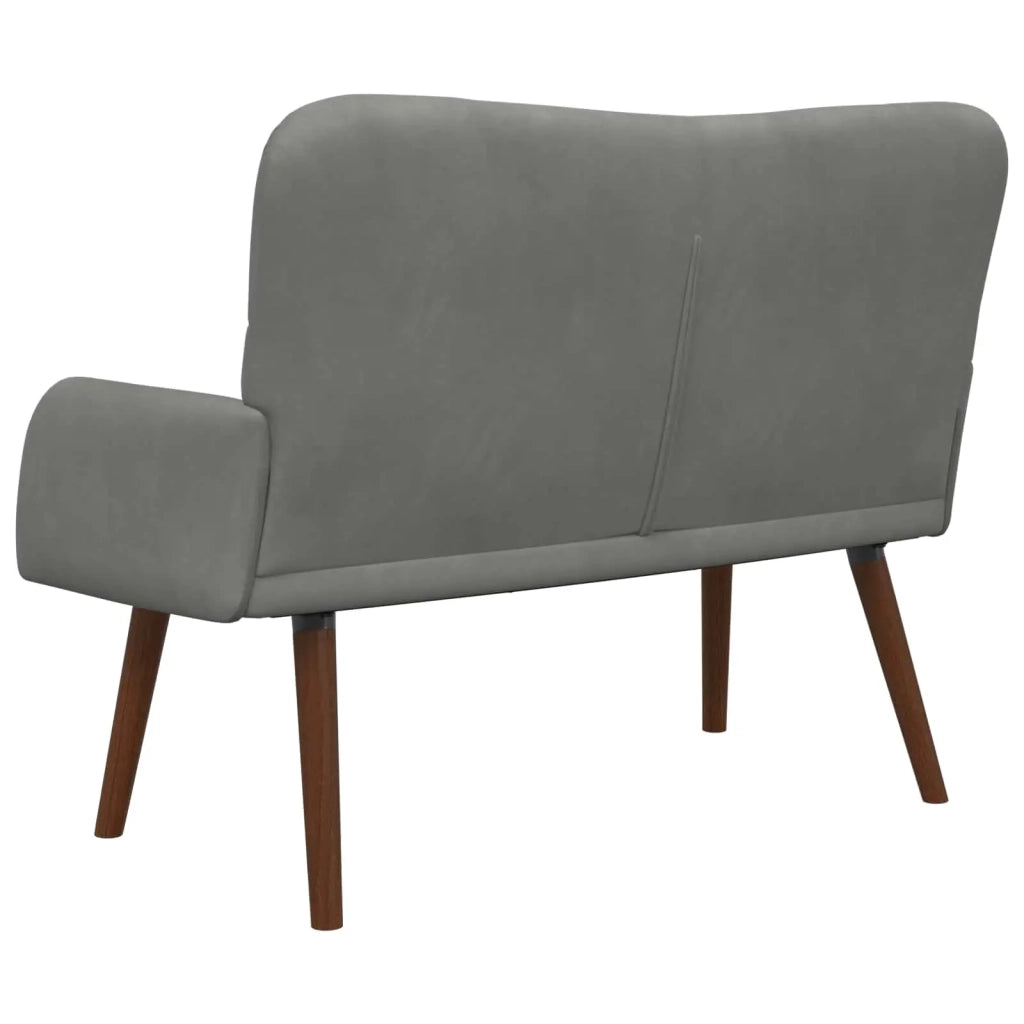 Sofa a Due Posti Grigio scuro 115 x 61 x 87 cm Velluto