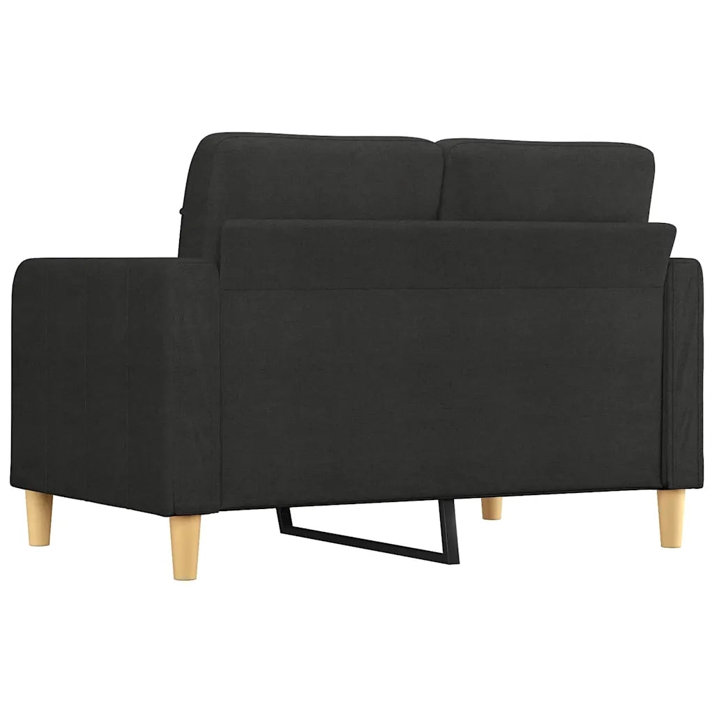 Divano | Divano da soggiorno | Sofa a 2 Posti Nero 120 cm in Tessuto