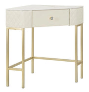 Console Angolare Sharon 84,5x60x77 cm in Pino e MDF e Metallo e Plastica