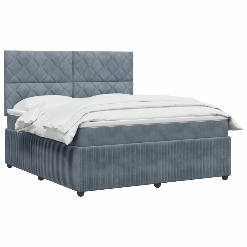 Letto box spring con materasso Grigio Scuro 180 x 200 cm 3454662