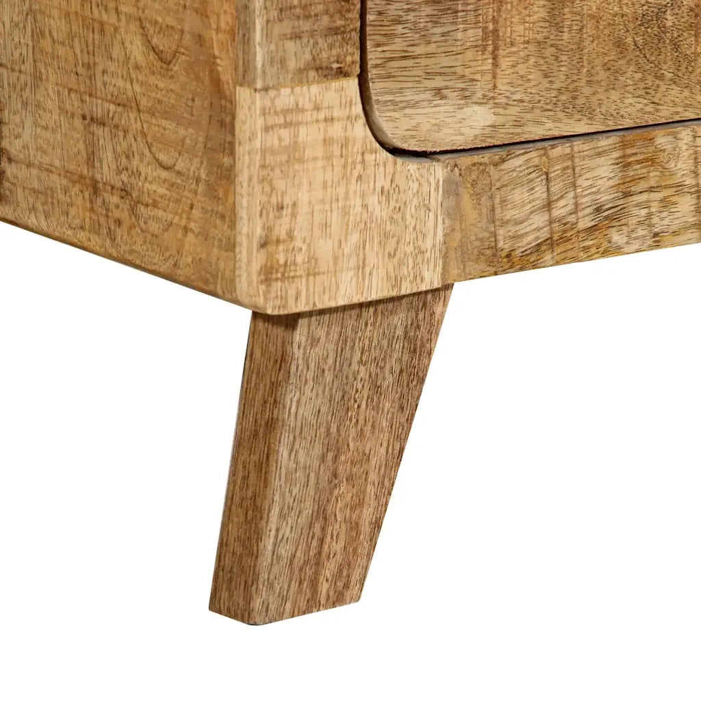 Comodino 40x32x46 cm in Legno Massello di Mango Grezzo 4104511