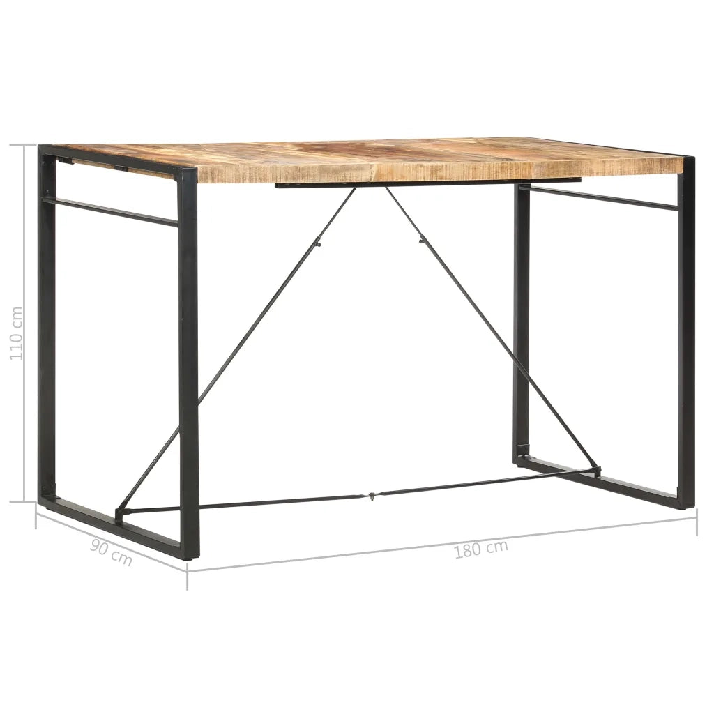 Tavolo da Bar 180x90x110cm in Legno Massello di Mango cod mxl 58882