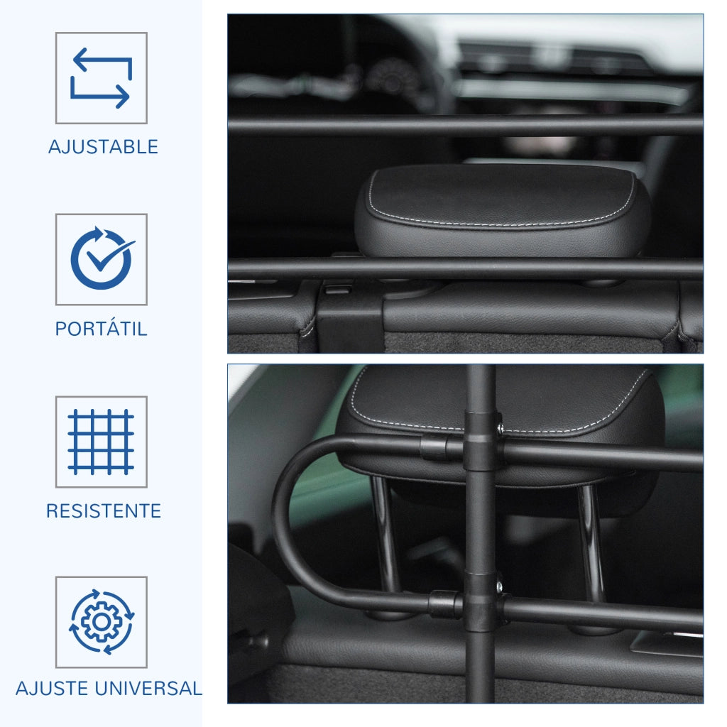 Rete divisoria auto per cani ¨C Xylo ¨C regolabile 87-135x60-105cm acciaio nero