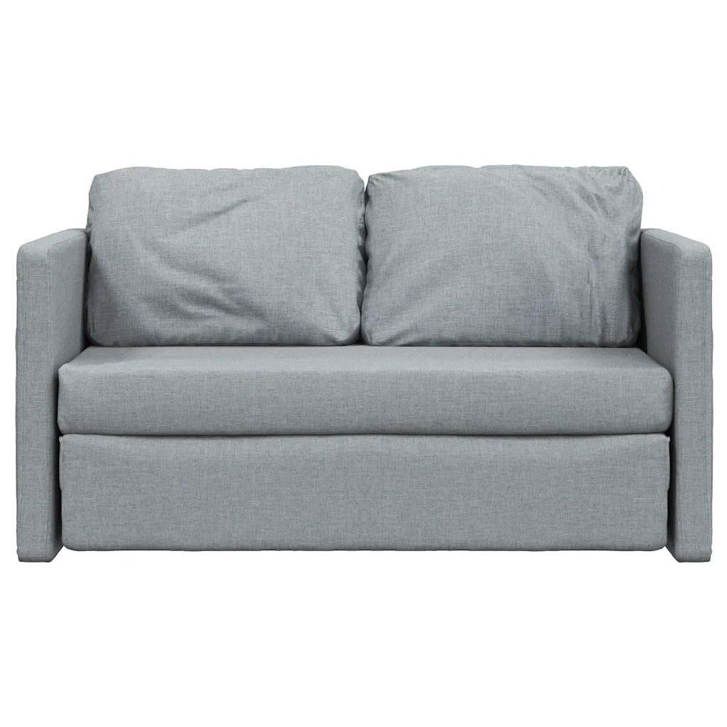 Divano Letto da Terra 2 in 1 Grigio Chiaro 112x174x55cm Tessuto 353964