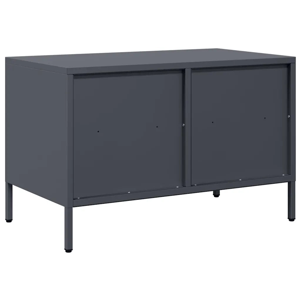 Mobile TV-Credenza TV-Console TV Antracite 68x39x43,5 cm in Acciaio Laminato a Freddo 910111