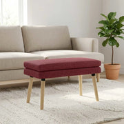 Panchina a doppio strato Rosso Vino 80 x 40 x 47 cm Tessuto 42038434