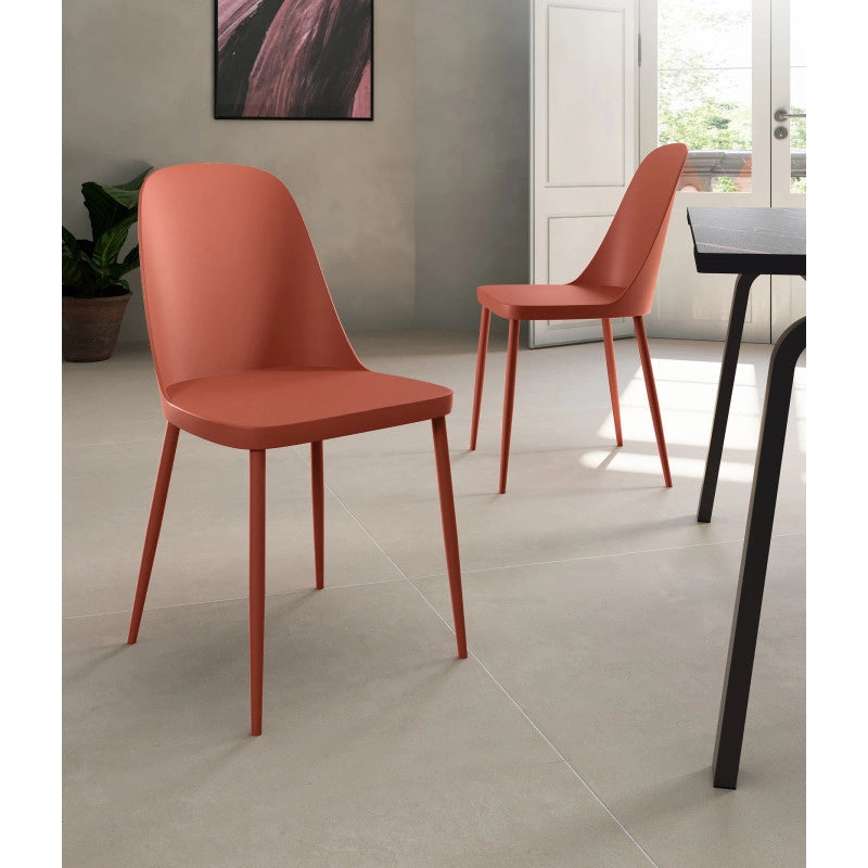 Sedia in polipropilene Tamara 46cm X 55cm H 80cm Stones