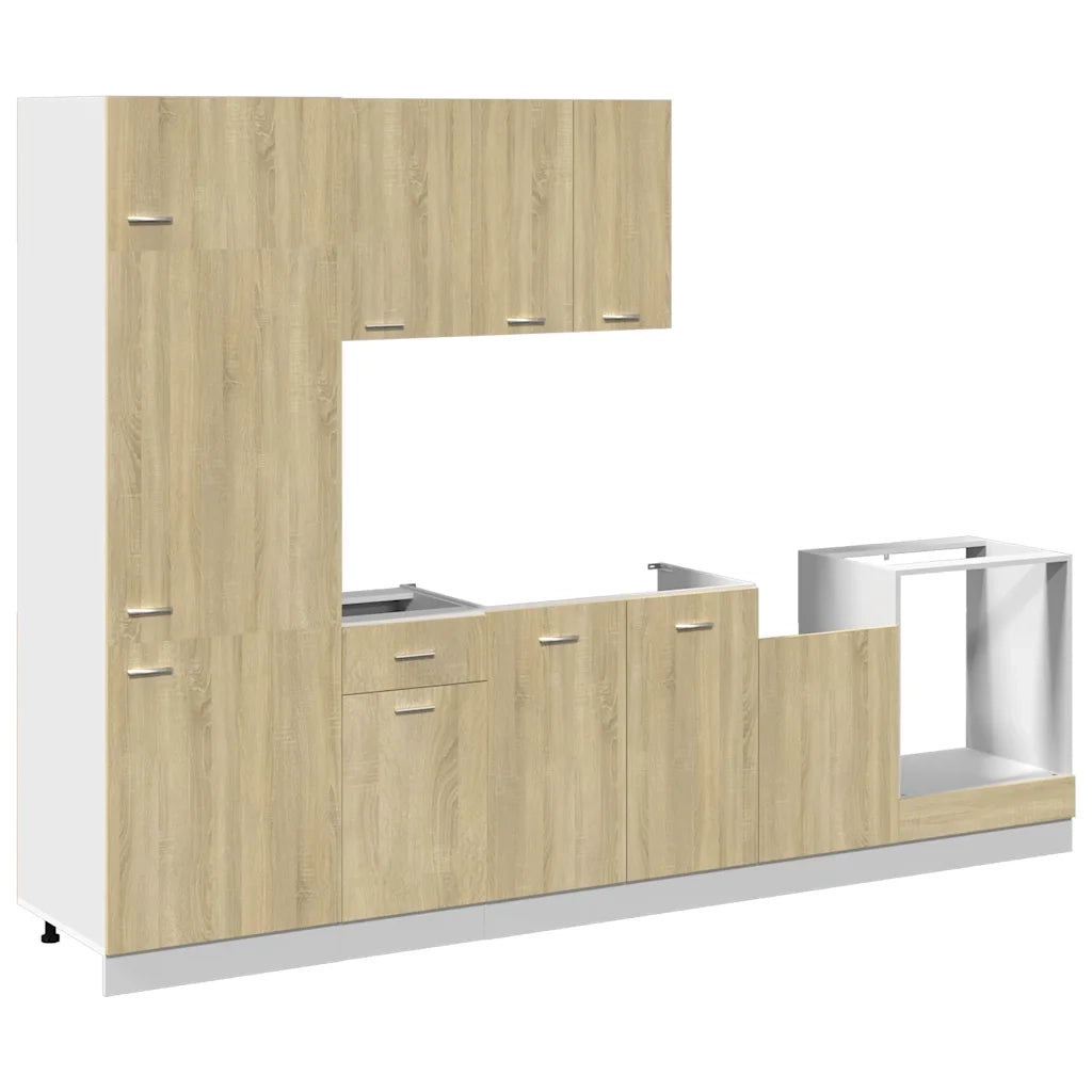Set di Mobili Porta TV 7 pz “Lyon” Rovere Sonoma in Truciolato