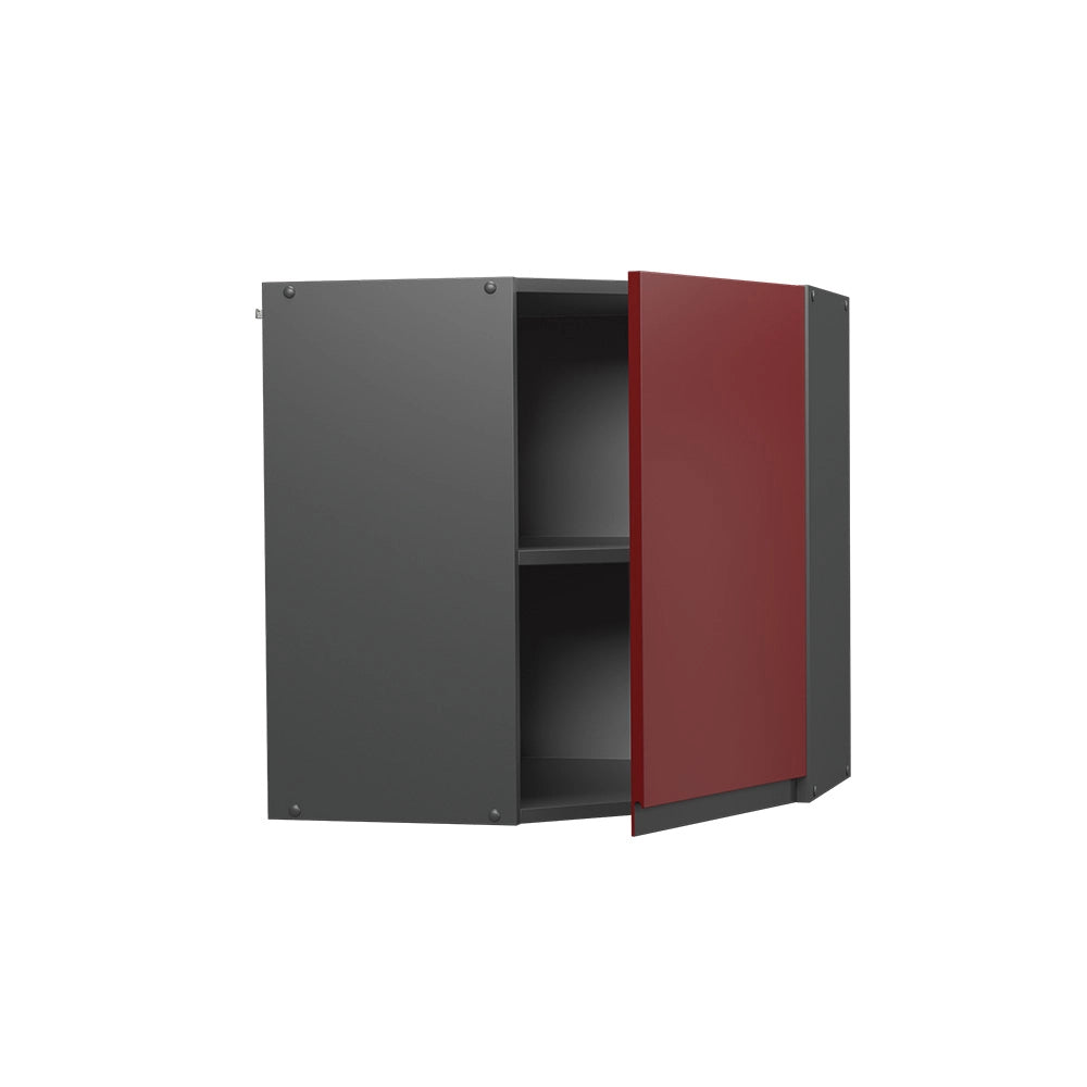 Mobile angolare da cucina R-Line Rosso/Antracite 57 cm Forma a J Vicco