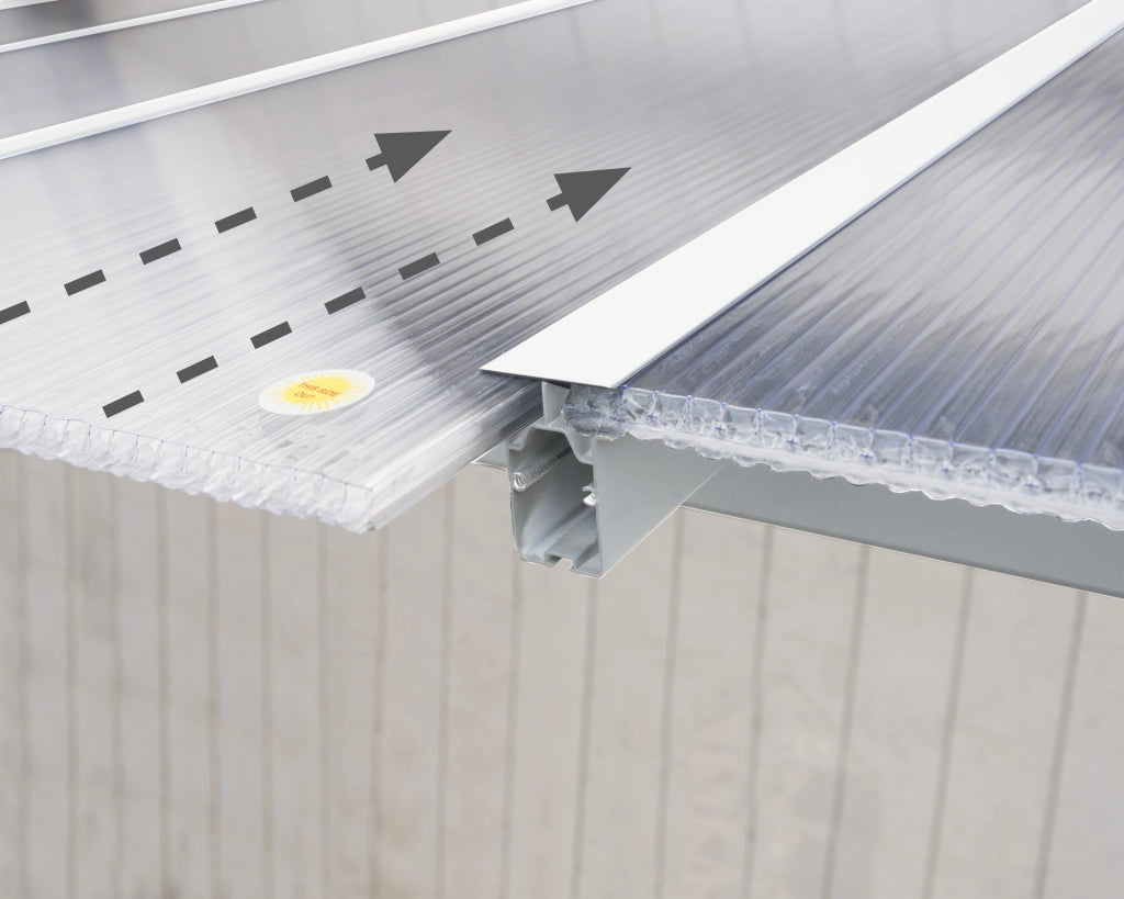 Pergola Addossata in Alluminio Olympia 3X6.2 m Bianco