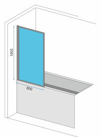 Schermo Vasca Rea Lagos-1 Fix 80 Black