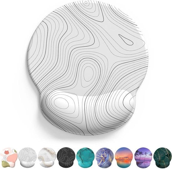 Supporto per mouse con cuscino di comfort e supporto ergonomico per uso prolungato