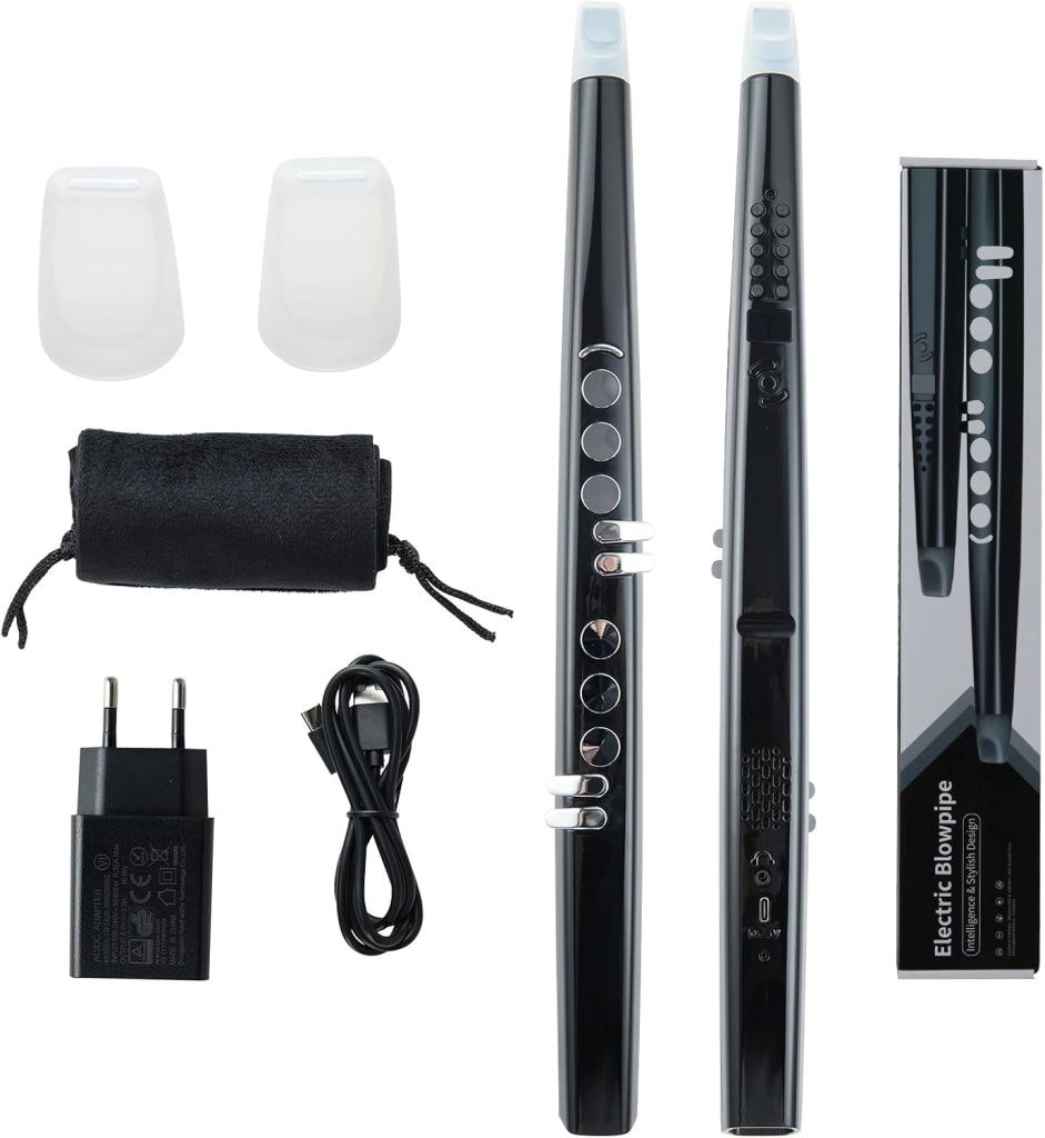 Strumento a Fiato Digitale Connettività MIDI Bluetooth USB, con 13 Toni, 2 Dita (Sassofono/Flute), Sassofono Elettronico Portatile con Borsa da Trasporto, per Principianti, Bambini e Adulti