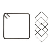 Staffe antisismiche armatura ferro 35x35 cm strutture cemento formati multipli *** pezzi 10, confezione 1