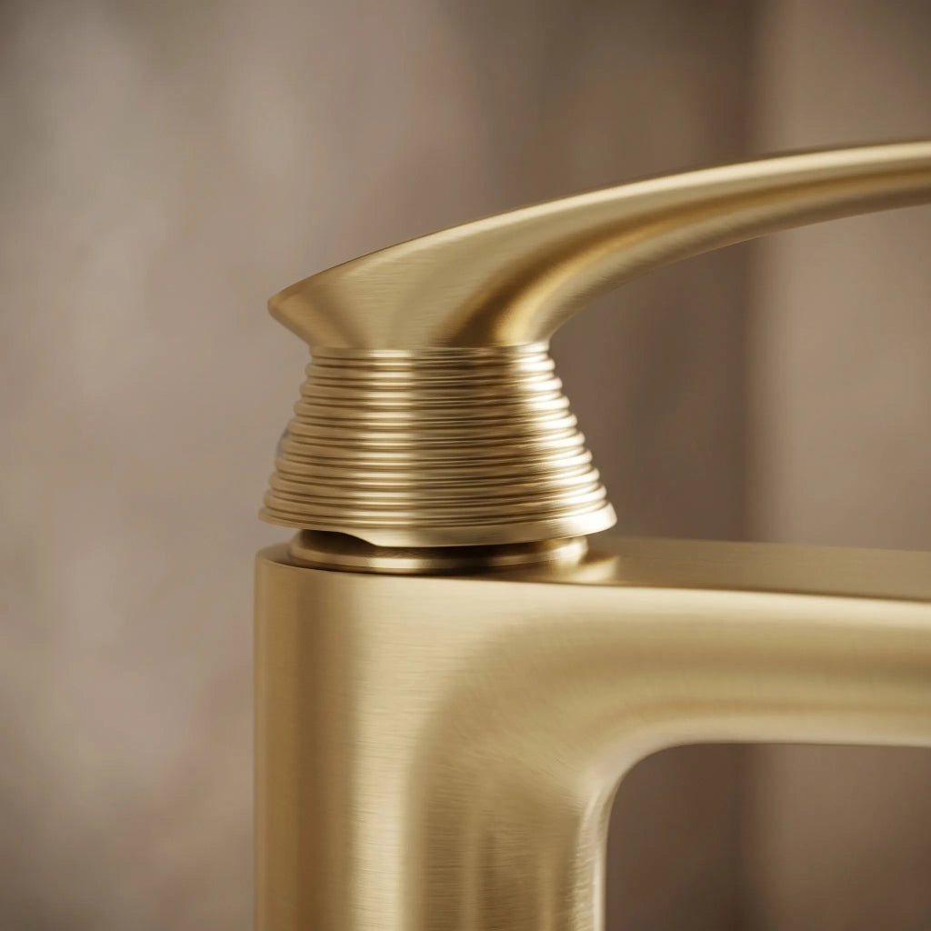 Rubinetto Da Lavabo Premium Rea Como Brush Gold High