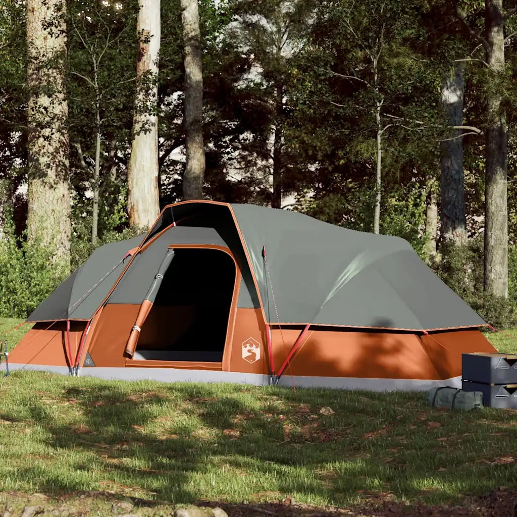Tenda Familiare a Cupola 9 Persone Arancione Impermeabile 94565