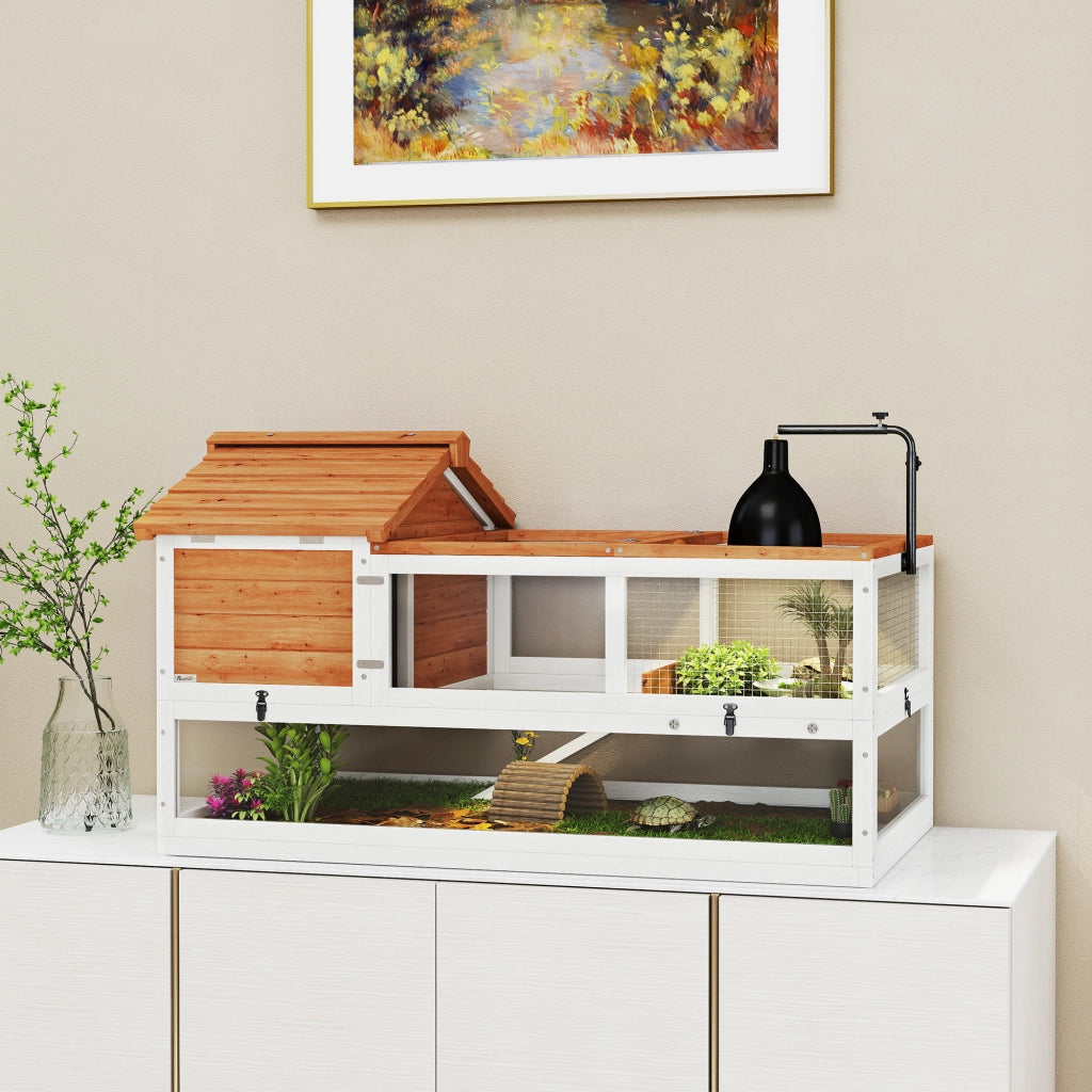 Casetta per tartarughe a 2 livelli con porta ¨C Minimal ¨C Arancione 60x40x30
