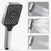 Douchekop Grande, 120mm, Grande Maniglione con 3 Impostazioni di Getto, Anticalcare Douchekop, Maniglione a Getto a Alta Pressione con Risparmio d'Acqua, Acciaio Inox