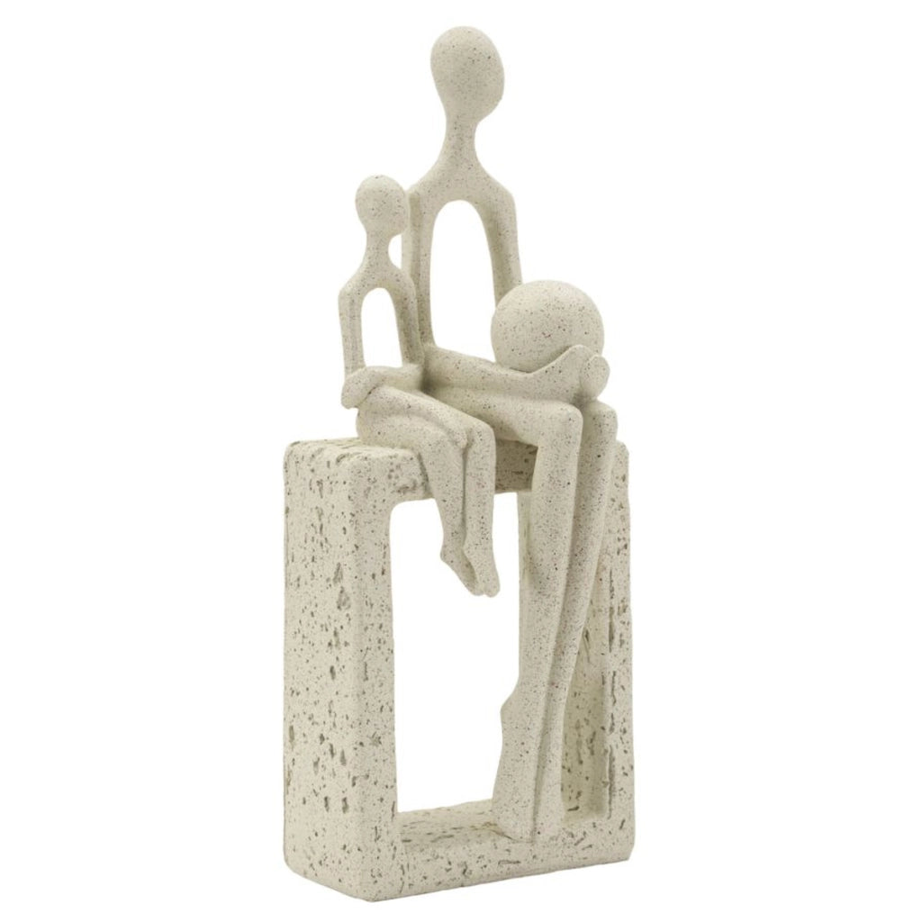 Scultura Persone 2, Beige, Poliresina, 10x7,5x26 cm