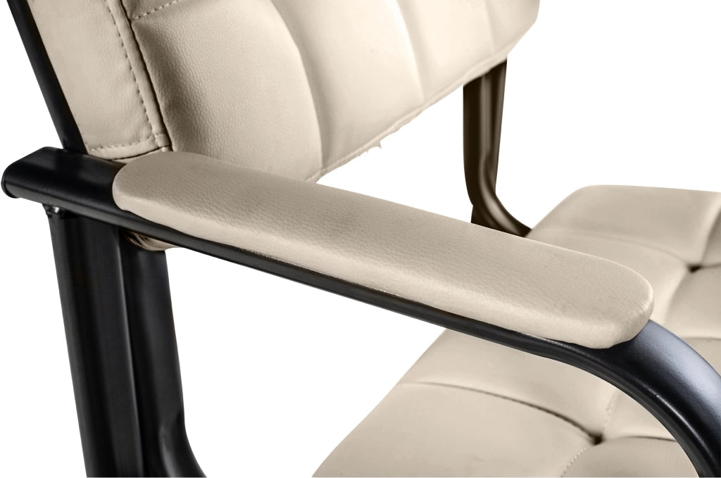 Sedia Visitatore Canada B in Similpelle crema