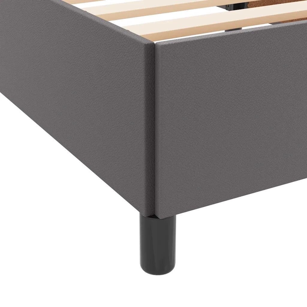 Struttura del letto con materasso Grigio 140 x 190 cm Tessuto 3399002