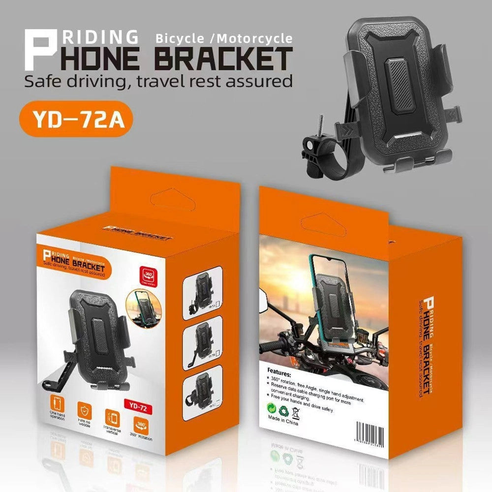 Trade Shop - Portacellulare Supporto Per Telefono Da Moto Biciclette Regolabile Rotazione Di 360° -