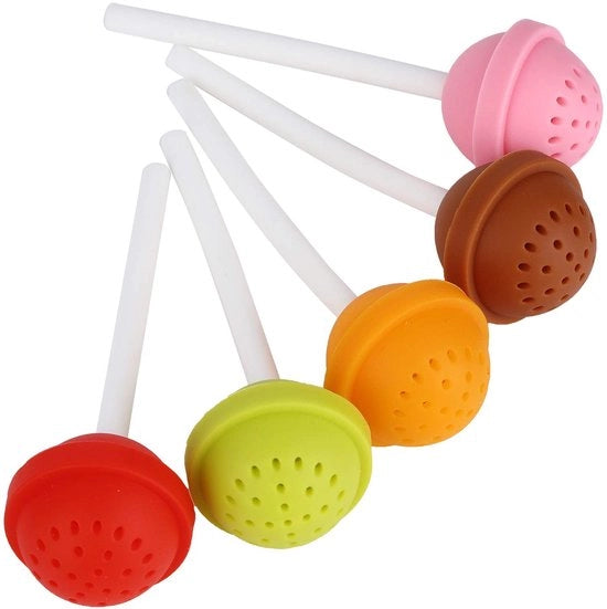 5 pezzi di uova per tè in forma di lolly per amanti del tè