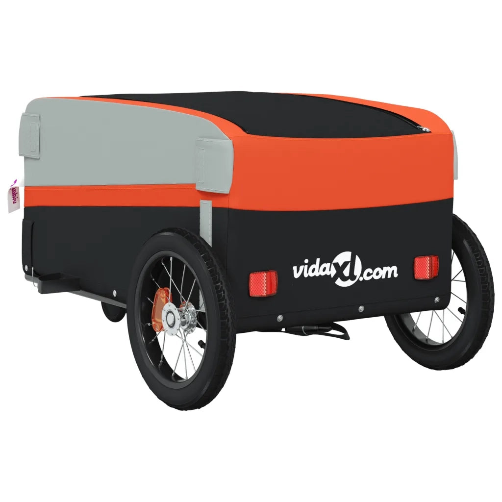 Rimorchio da Bici Nero e Arancione 30 kg in Ferro CFW8687017